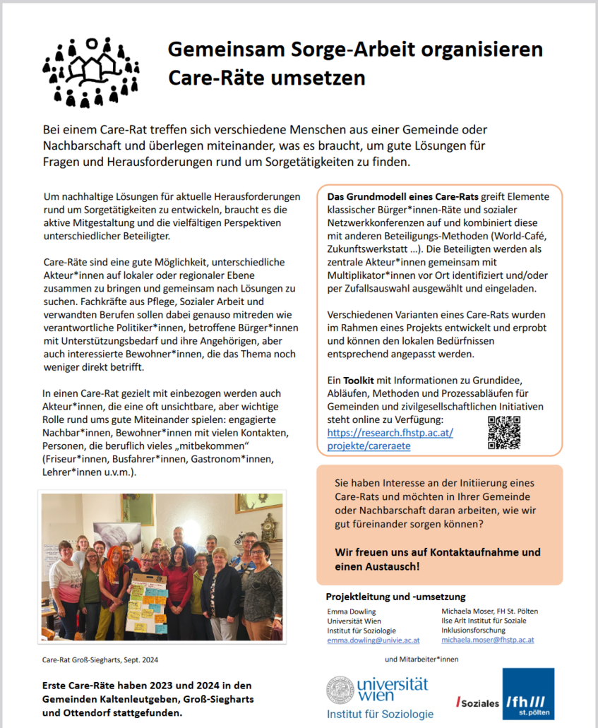 Abbildung und Link Infoblatt Care-Räte